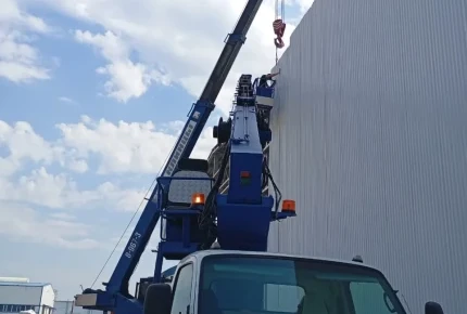 Обшивка здание профнастилом